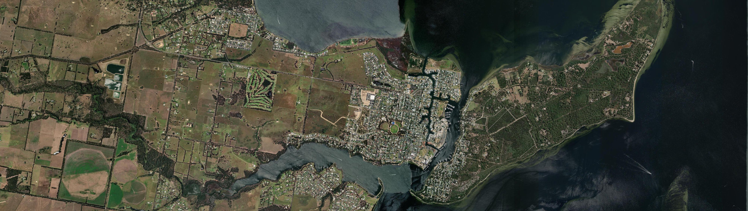 Aerial view of Paynesville (Vic.), VIC