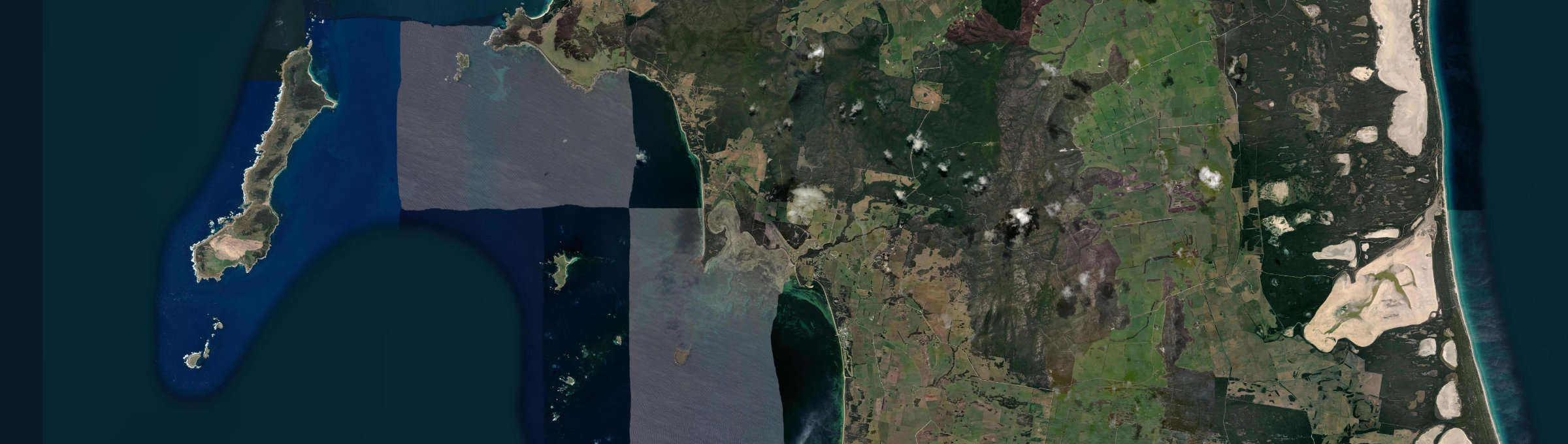 Aerial view of Whitemark, TAS