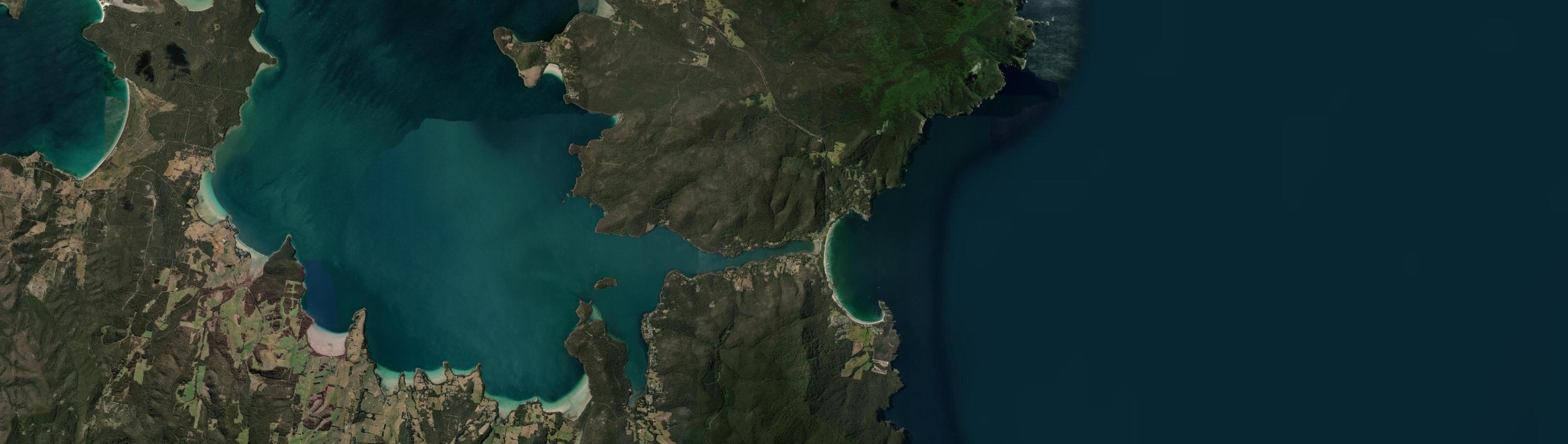 Aerial view of Eaglehawk Neck, TAS