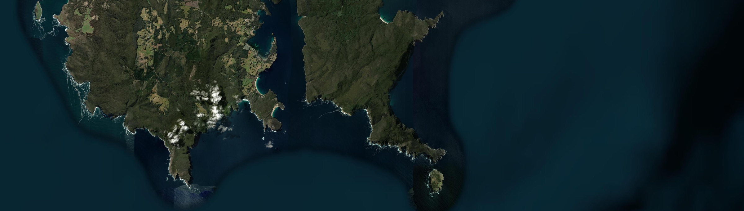 Aerial view of Cape Pillar, TAS