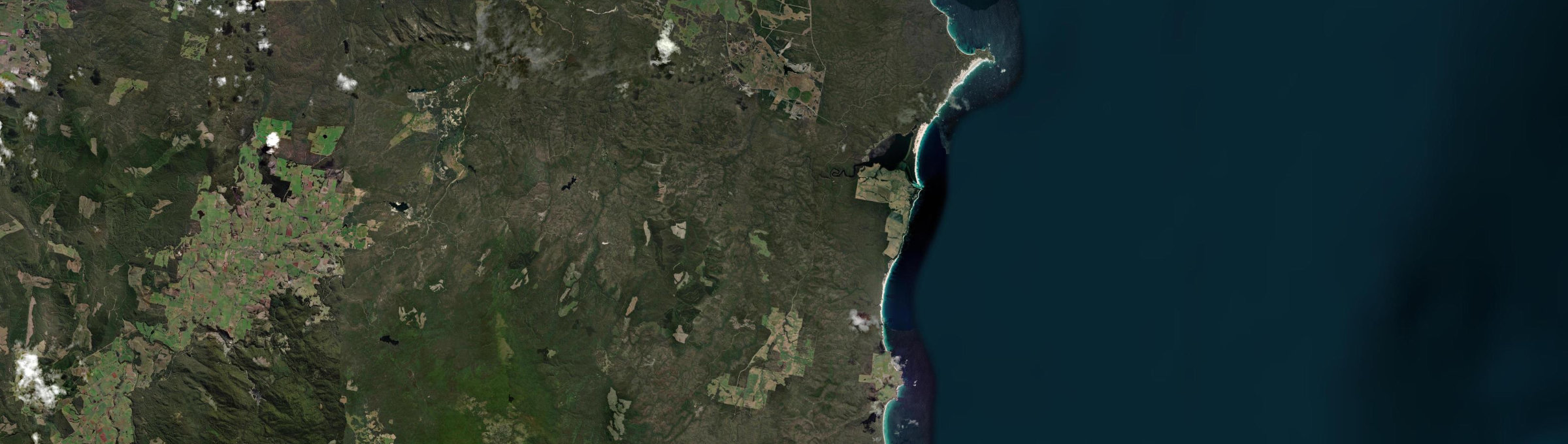 Aerial view of Ansons Bay, TAS