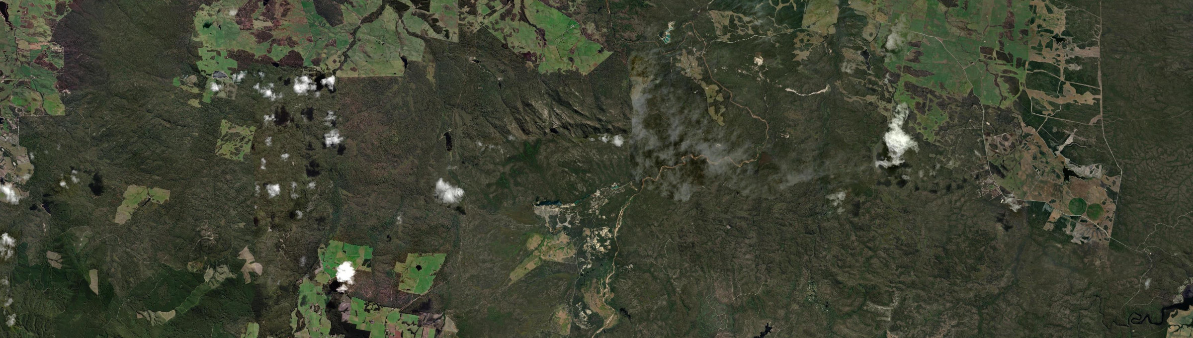 Aerial view of South Mount Cameron, TAS