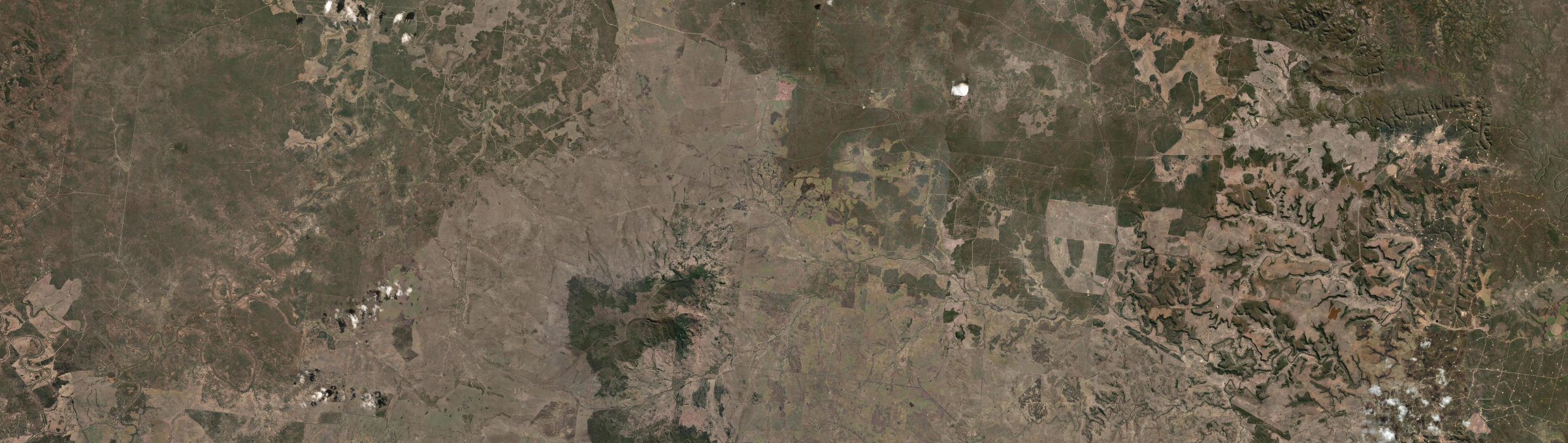 Aerial view of Hutton Creek, QLD