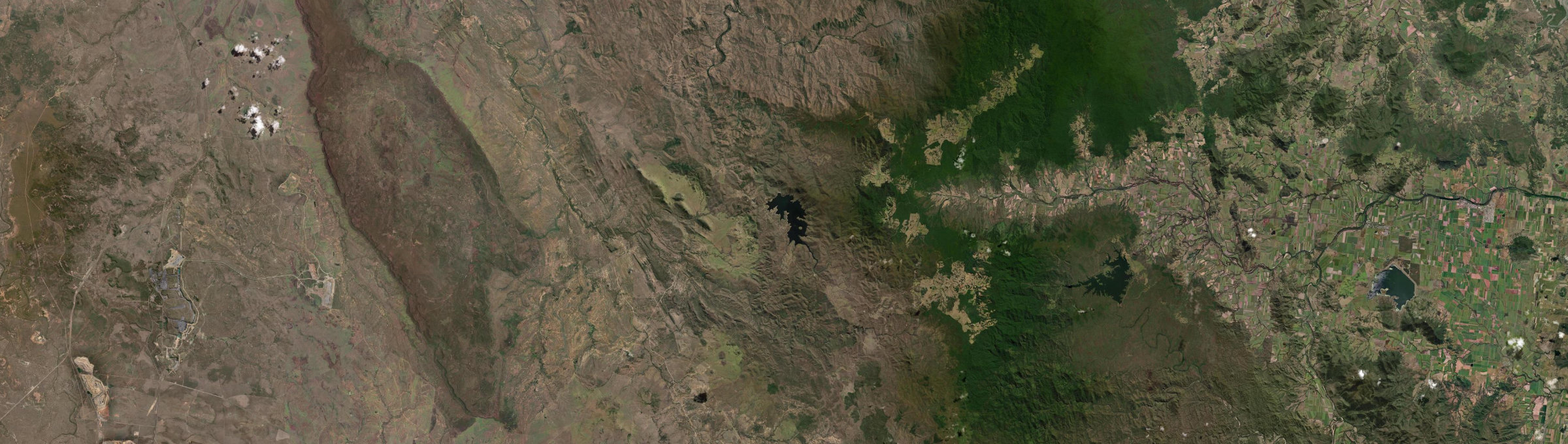 Aerial view of Eungella Dam, QLD