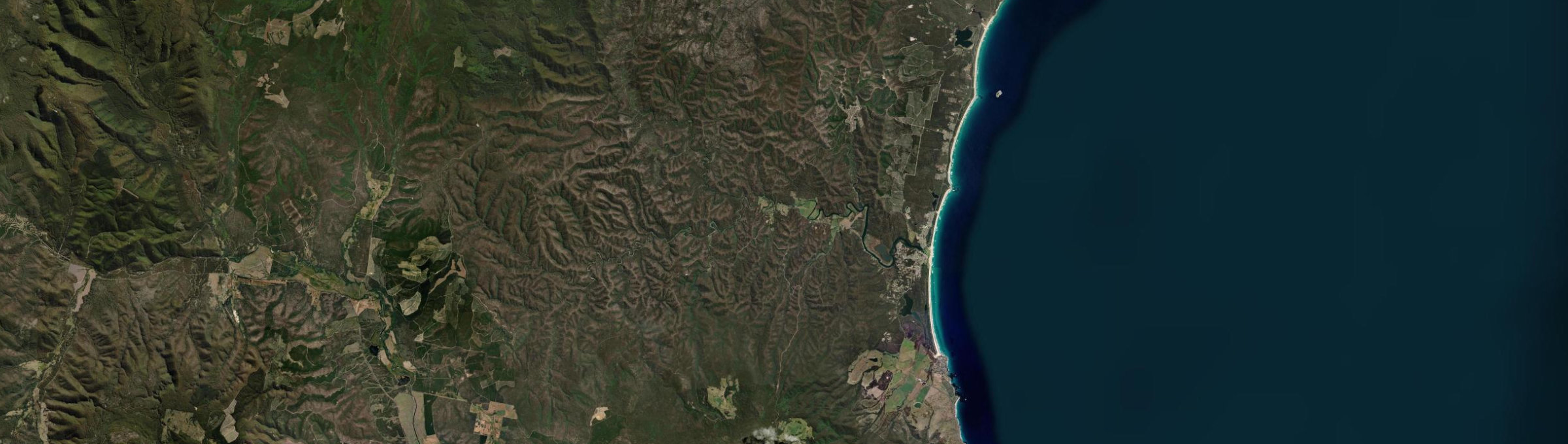 Aerial view of Upper Scamander, TAS