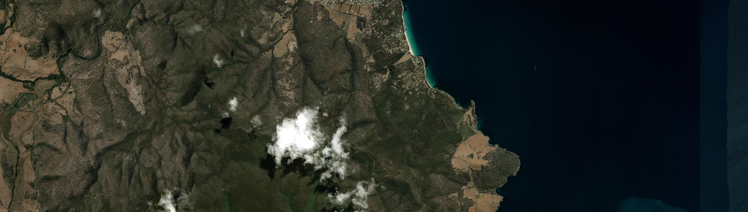 Aerial view of Spring Beach, TAS