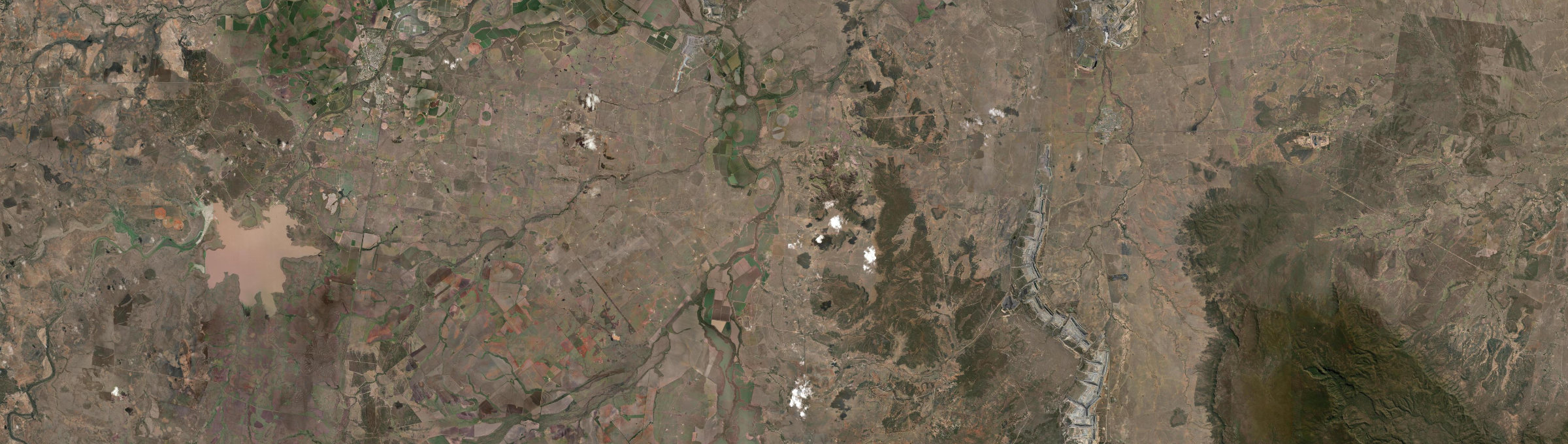 Aerial view of Comet, QLD