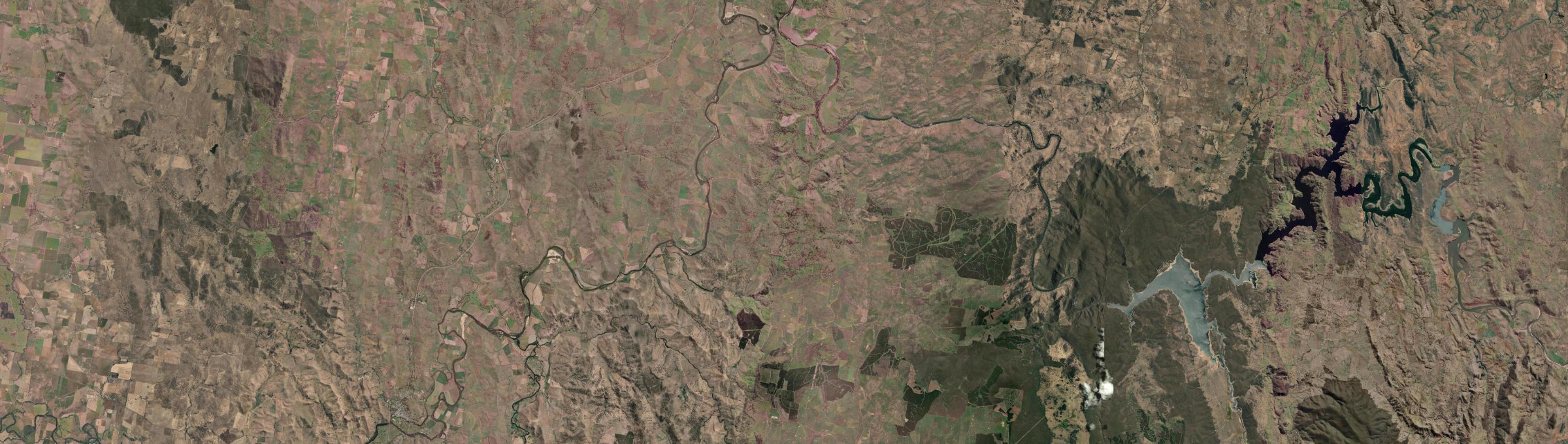 Aerial view of Gobarralong, NSW