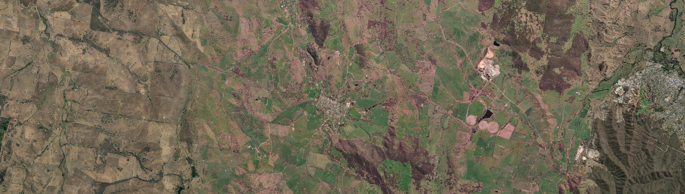 Aerial view of Adelong, NSW