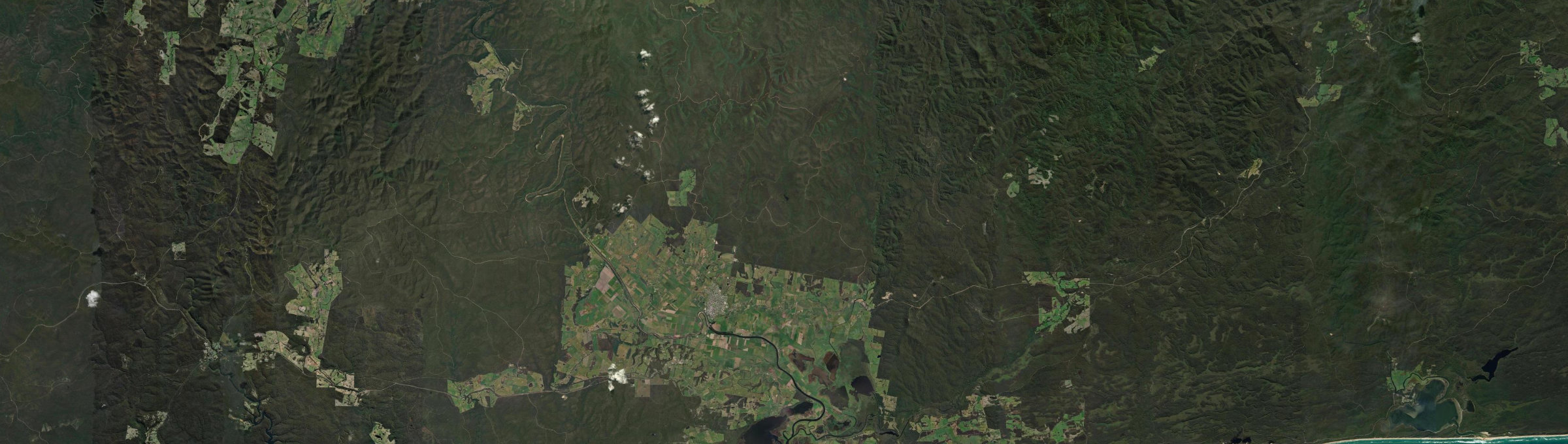 Aerial view of Orbost, VIC