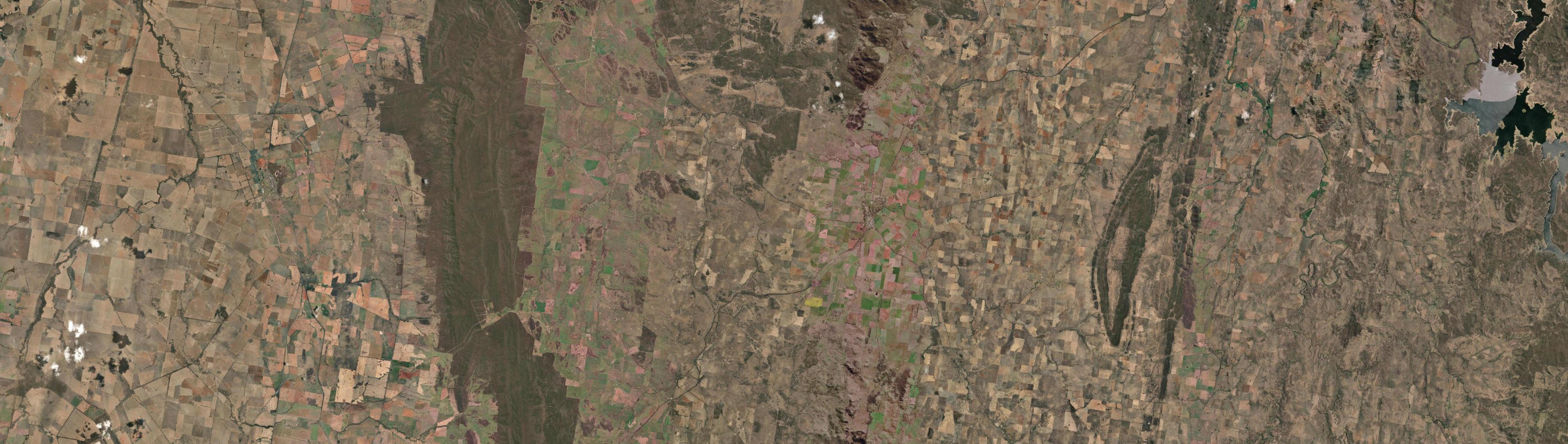 Aerial view of Yeoval, NSW