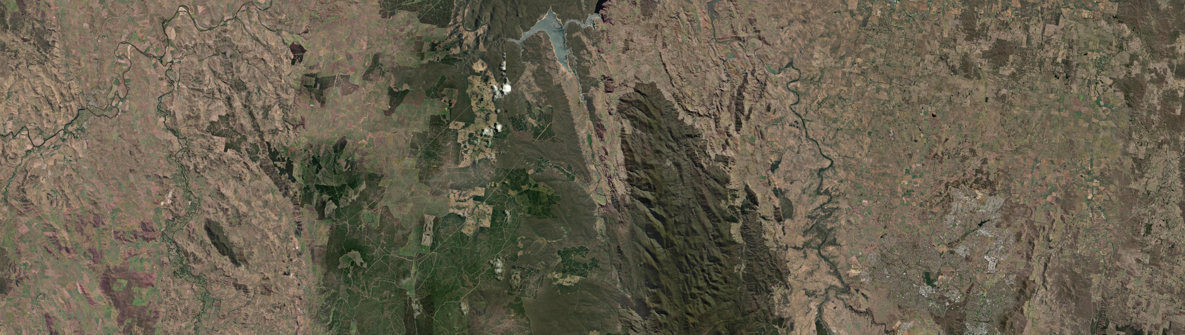 Aerial view of Wee Jasper, NSW