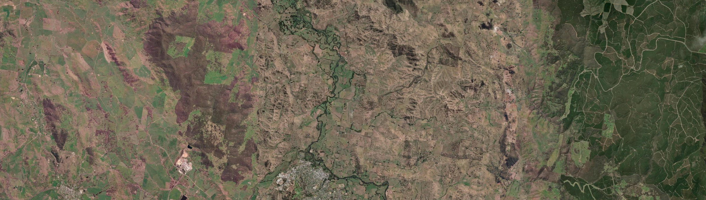 Aerial view of Bombowlee, NSW