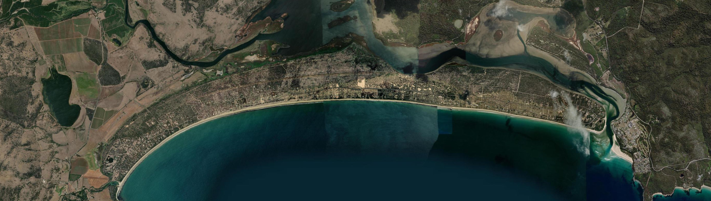 Aerial view of Dolphin Sands, TAS