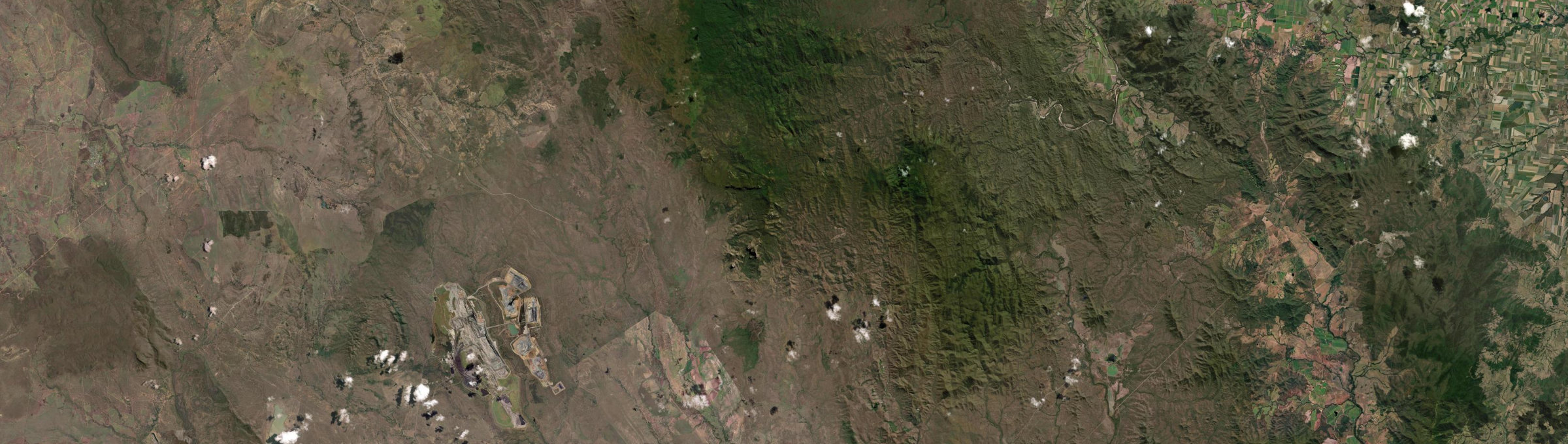 Aerial view of Mount Britton, QLD