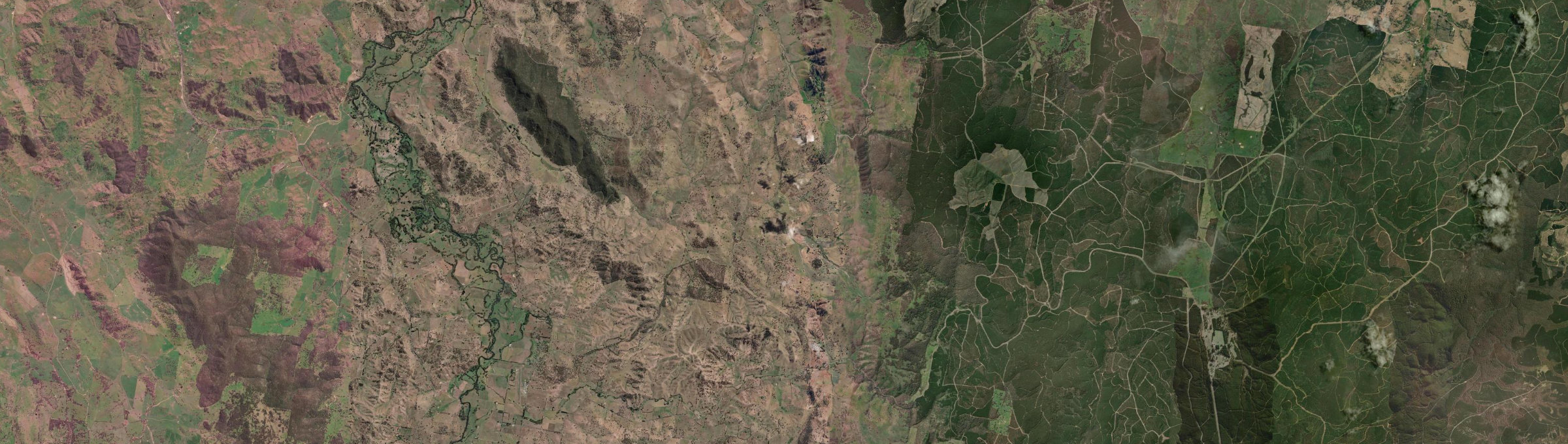 Aerial view of Wyangle, NSW
