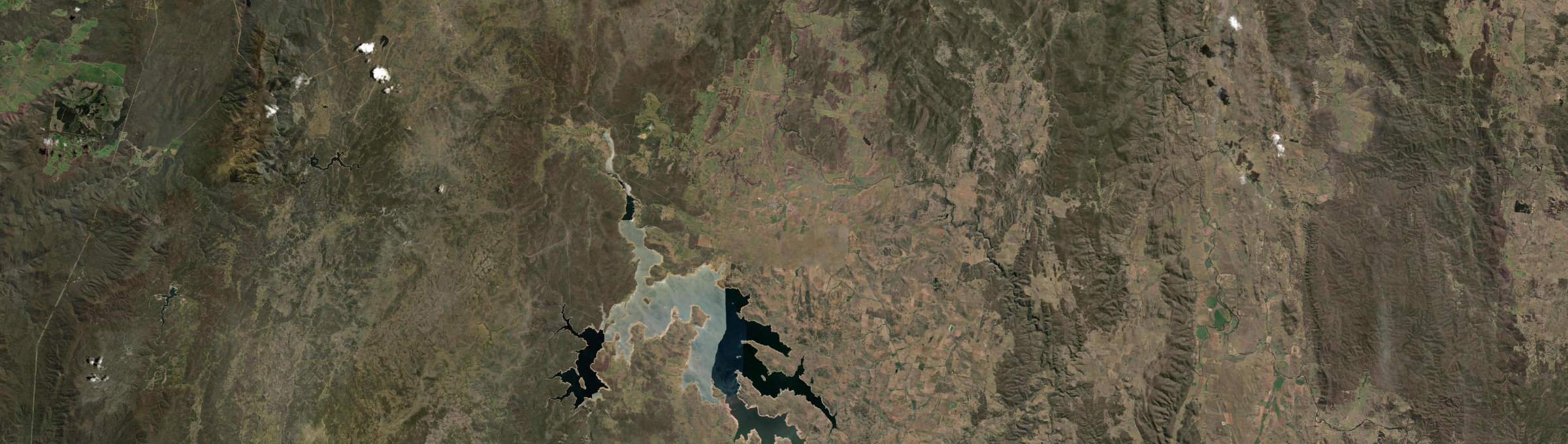 Aerial view of Adaminaby, NSW