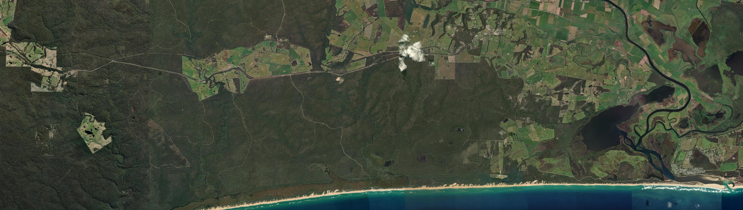 Aerial view of Simpsons Creek, VIC