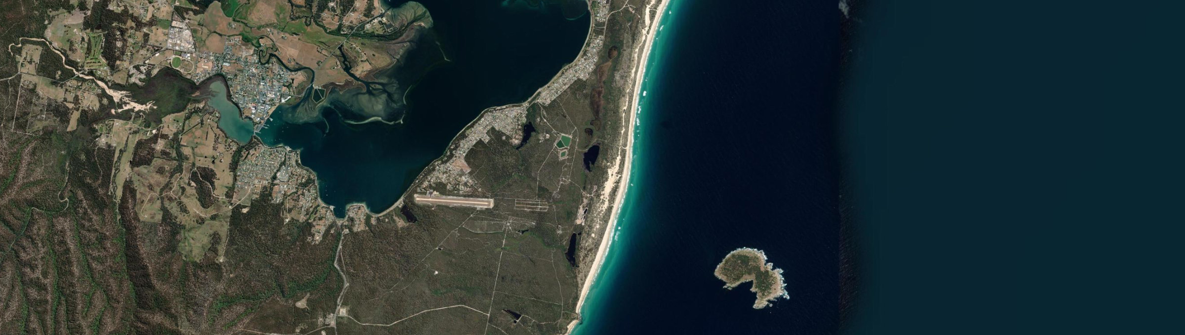 Aerial view of Stieglitz, TAS