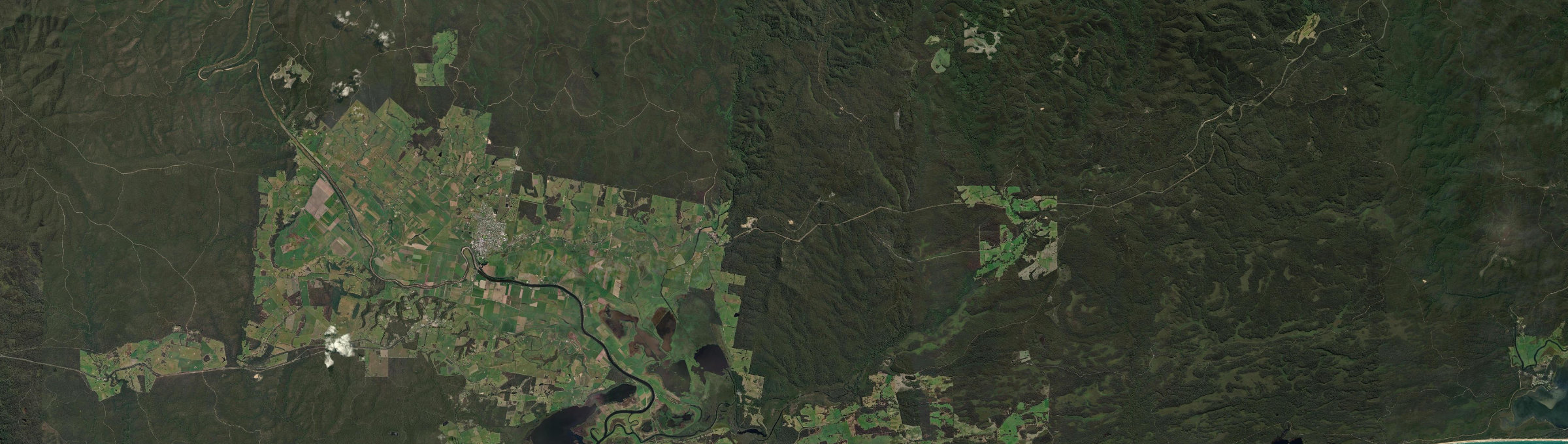Aerial view of Brodribb River, VIC