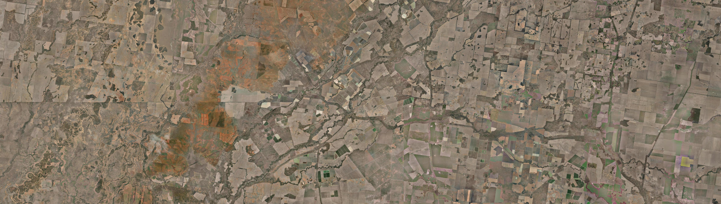 Aerial view of Mungindi (NSW), NSW