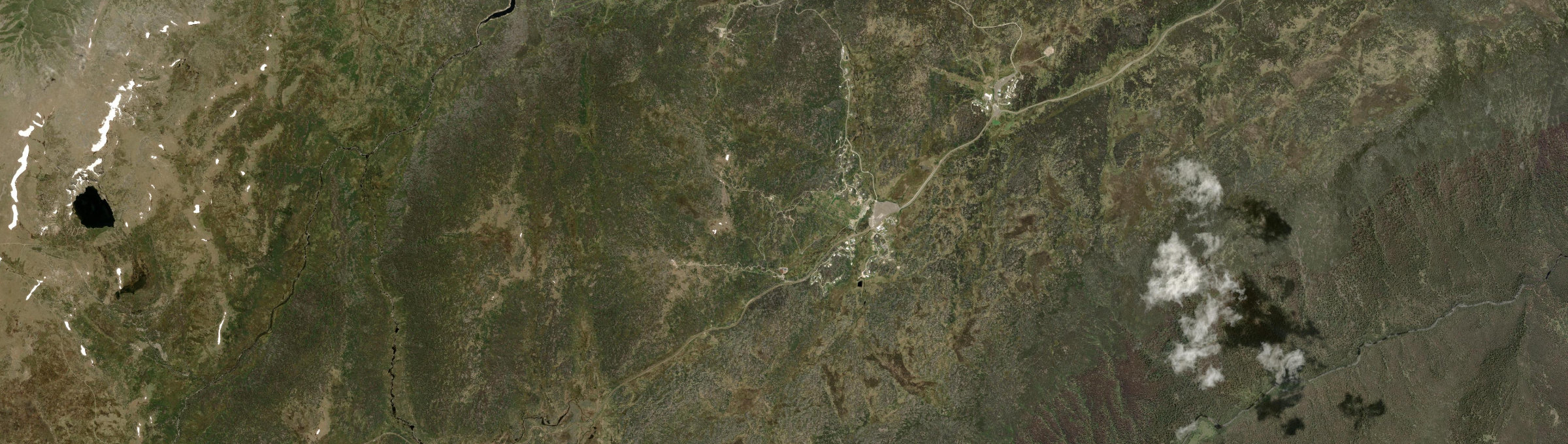 Aerial view of Perisher Valley, NSW