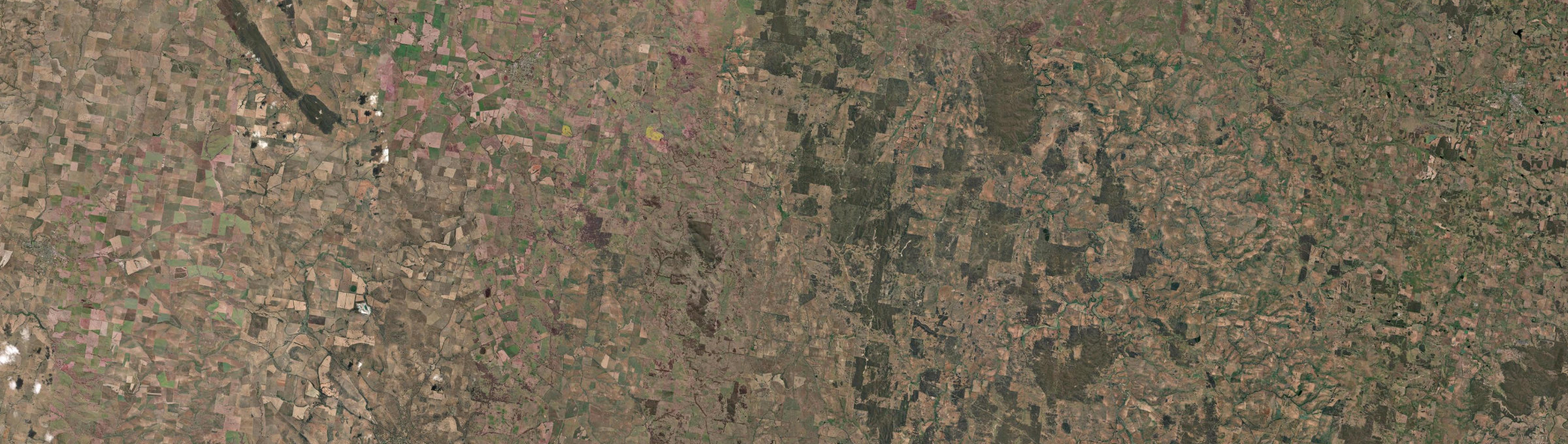 Aerial view of Rye Park, NSW