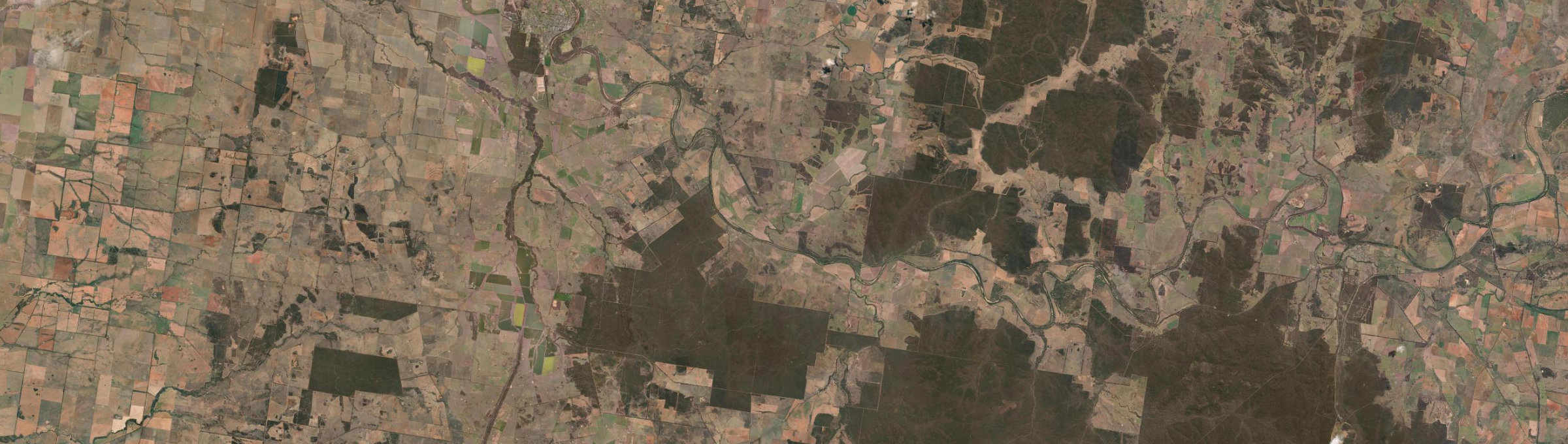 Aerial view of Breelong, NSW