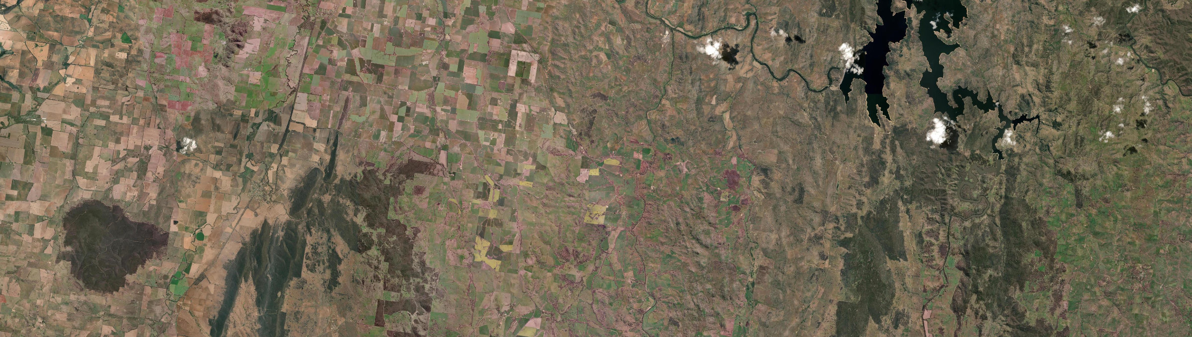 Aerial view of Mount Collins, NSW
