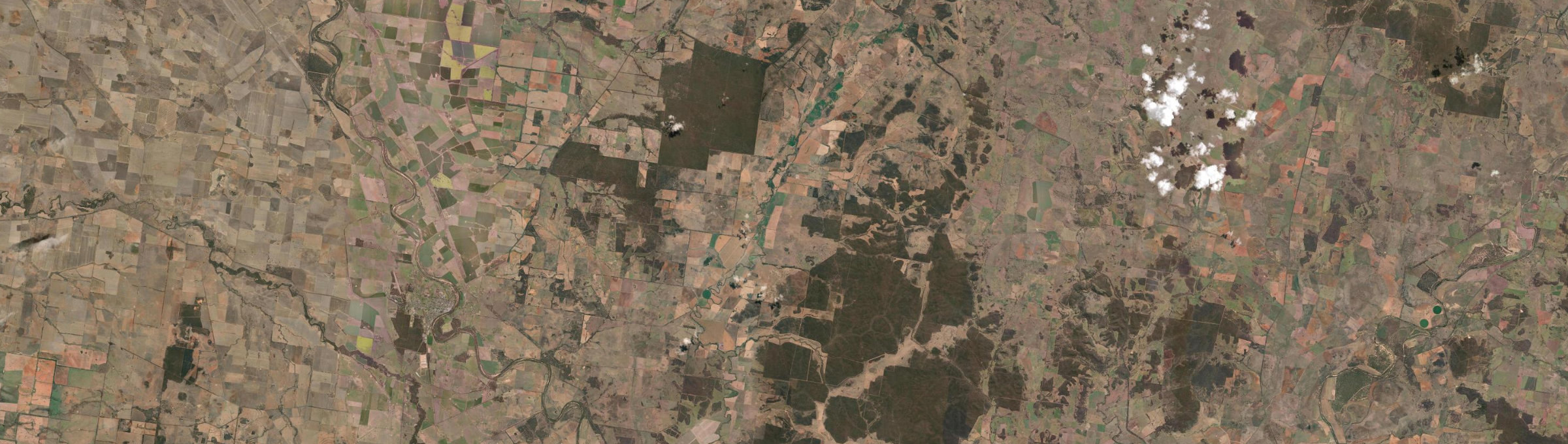 Aerial view of Bearbong, NSW