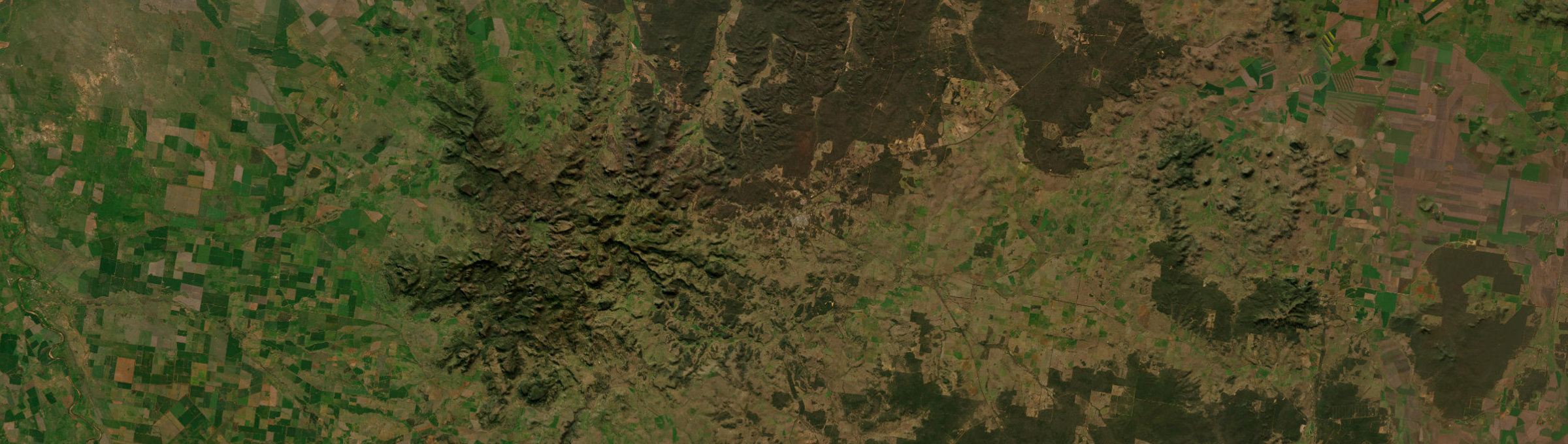 Aerial view of Coonabarabran, NSW