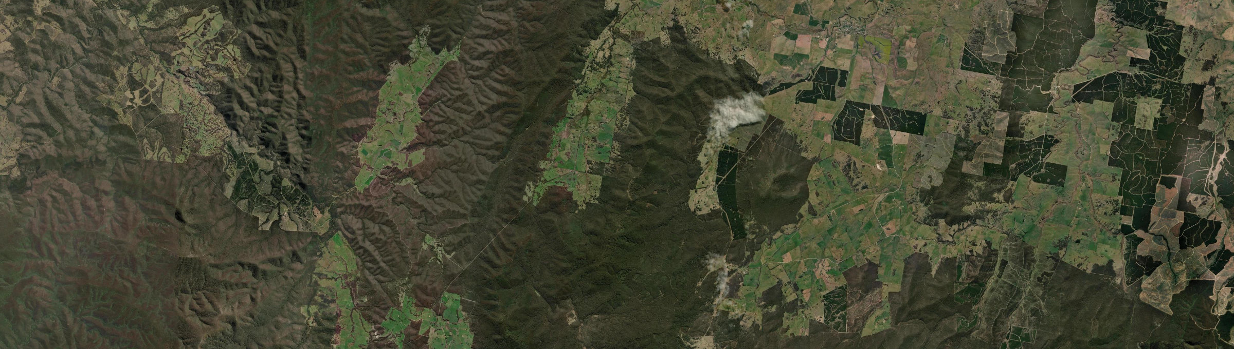Aerial view of Delegate River, VIC