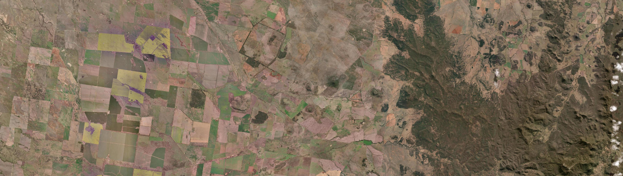 Aerial view of Mount Tenandra, NSW