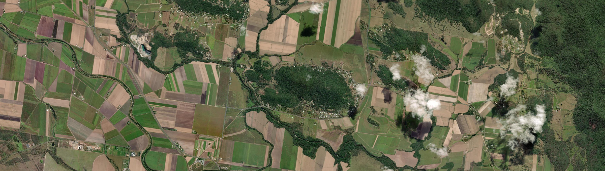 Aerial view of Mount Julian, QLD