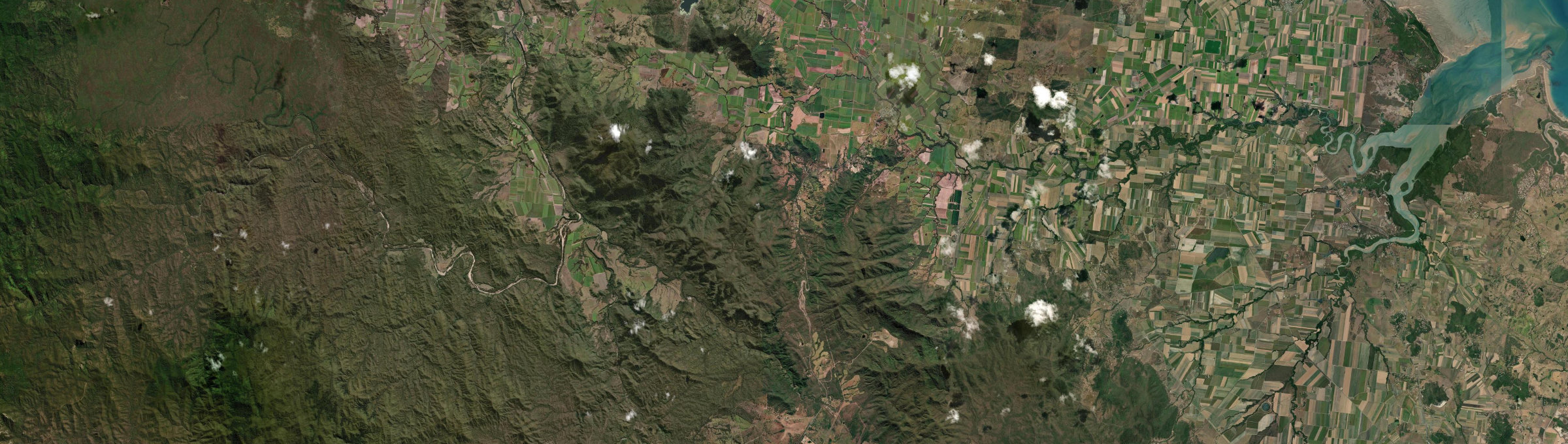Aerial view of Eton, QLD