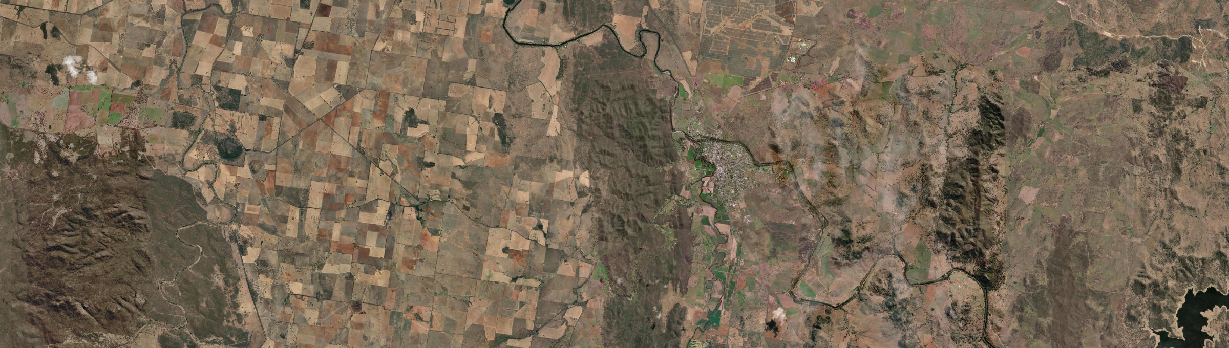 Aerial view of Mount Arthur, NSW