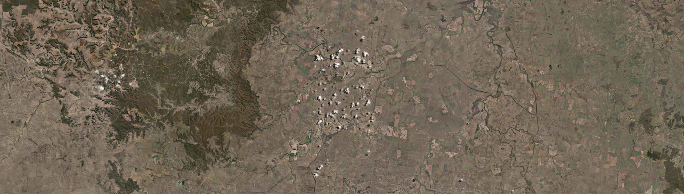 Aerial view of Eurombah, QLD