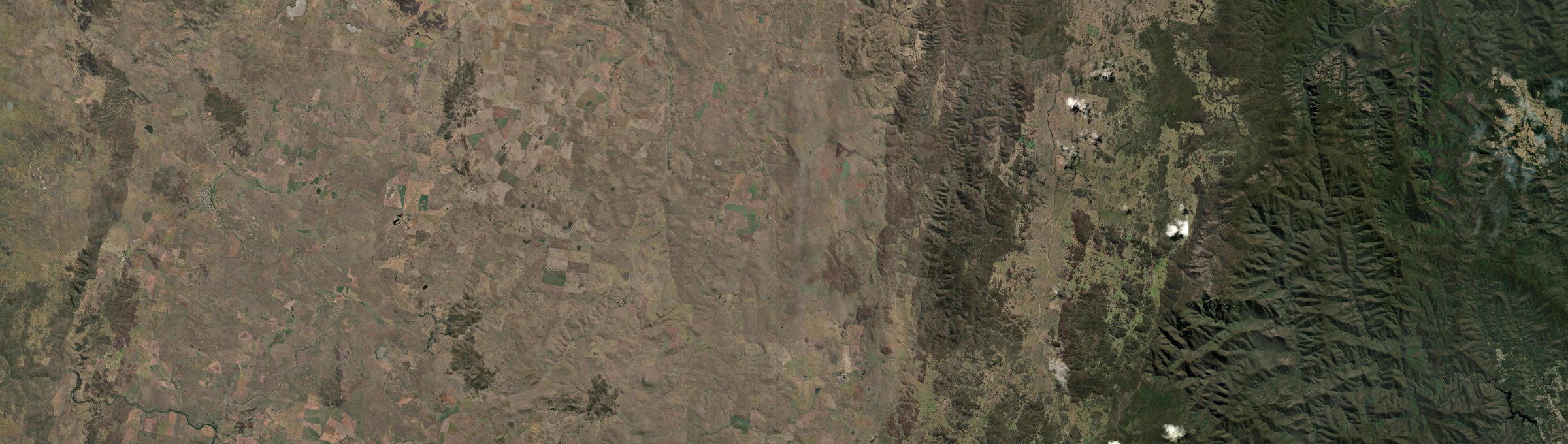 Aerial view of Rock Flat, NSW