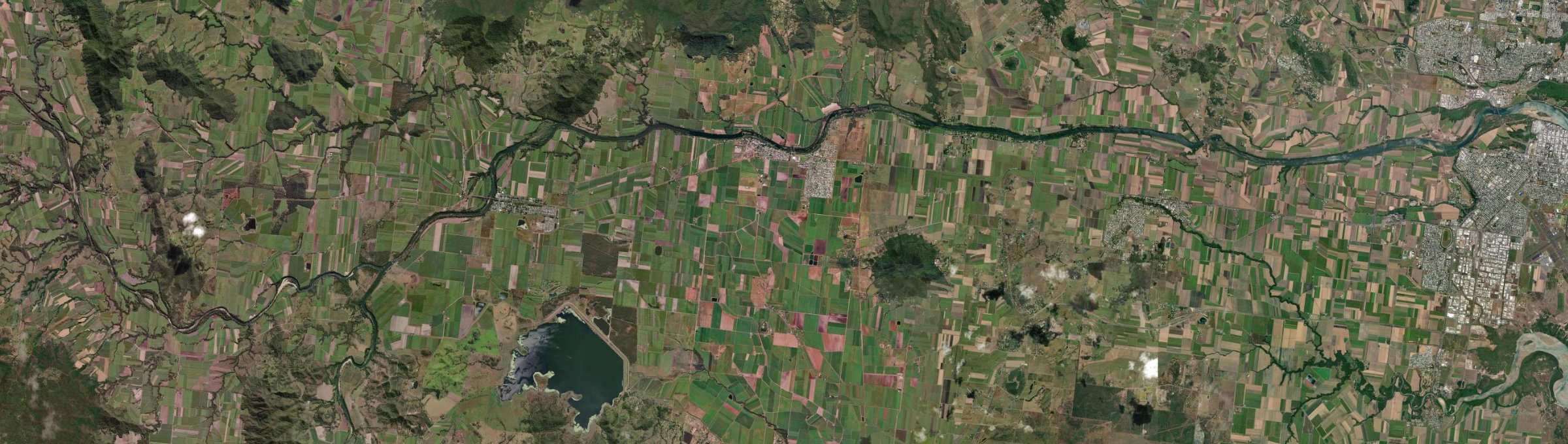 Aerial view of Marian, QLD