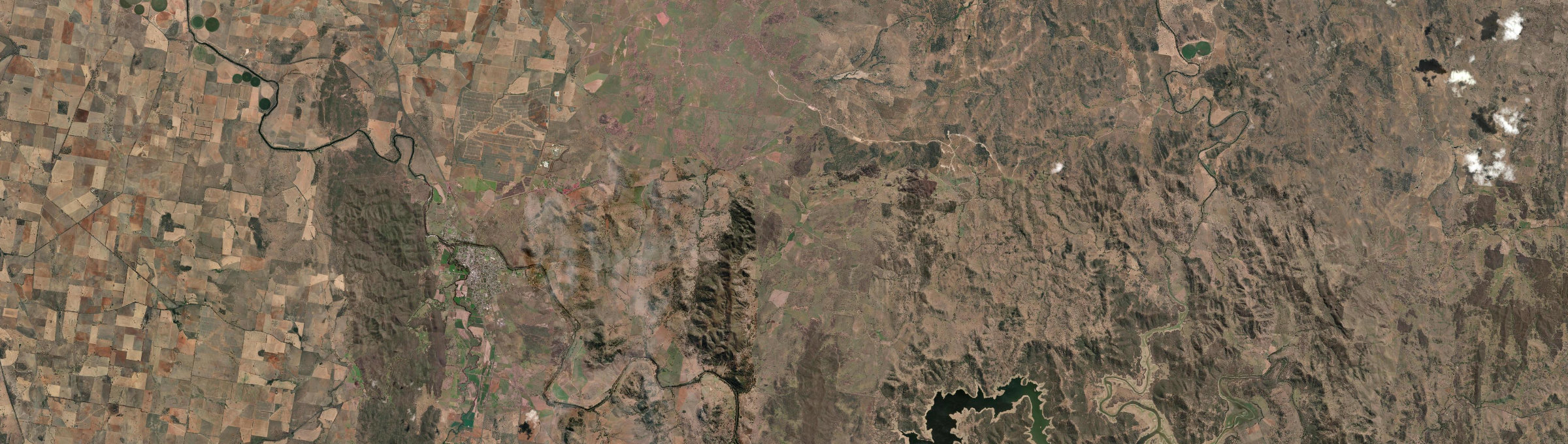 Aerial view of Wuuluman, NSW