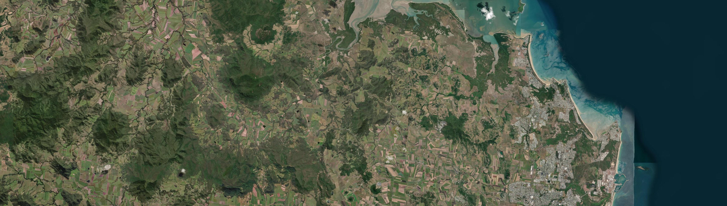 Aerial view of The Leap, QLD