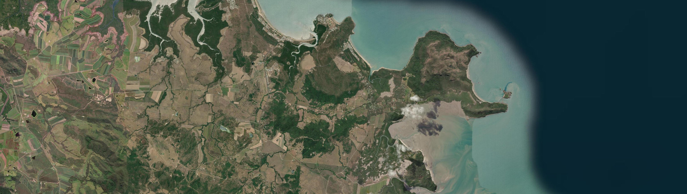 Aerial view of Ball Bay, QLD