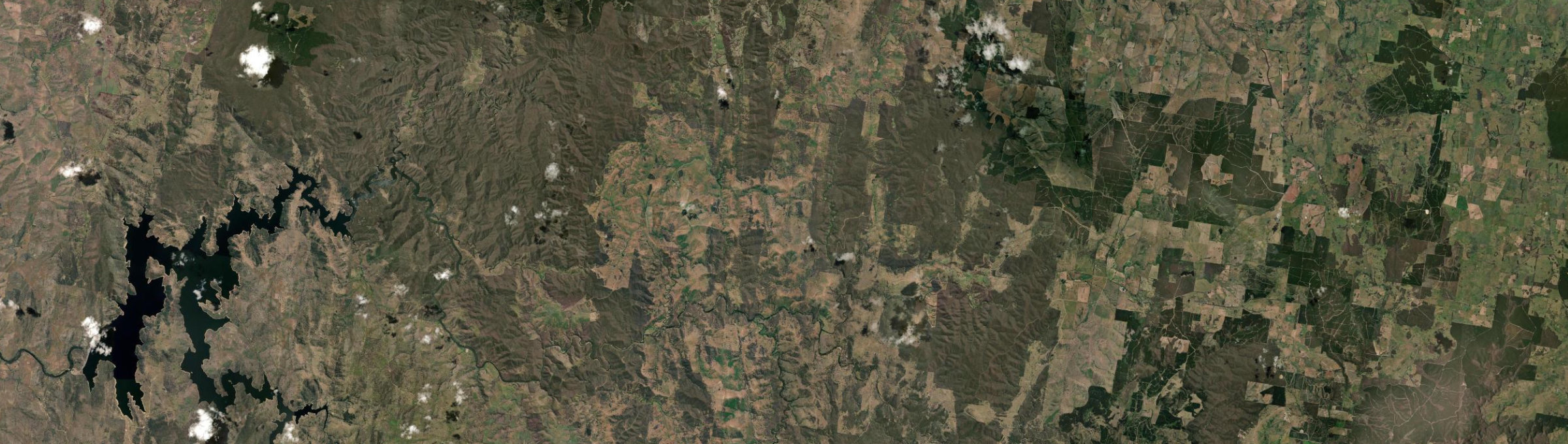 Aerial view of Abercrombie River, NSW