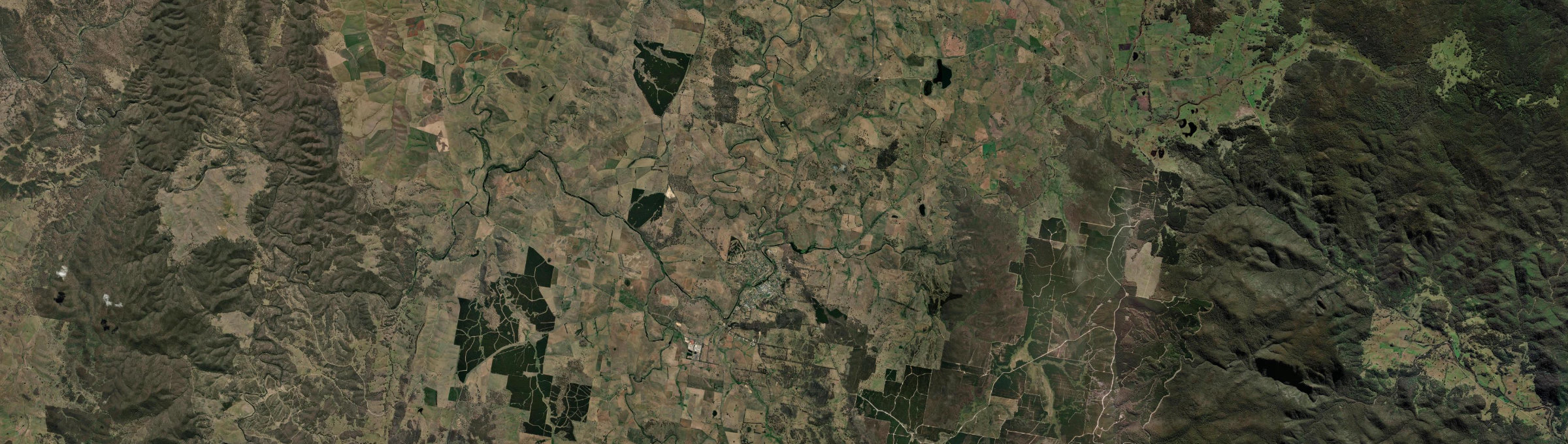 Aerial view of Bombala, NSW