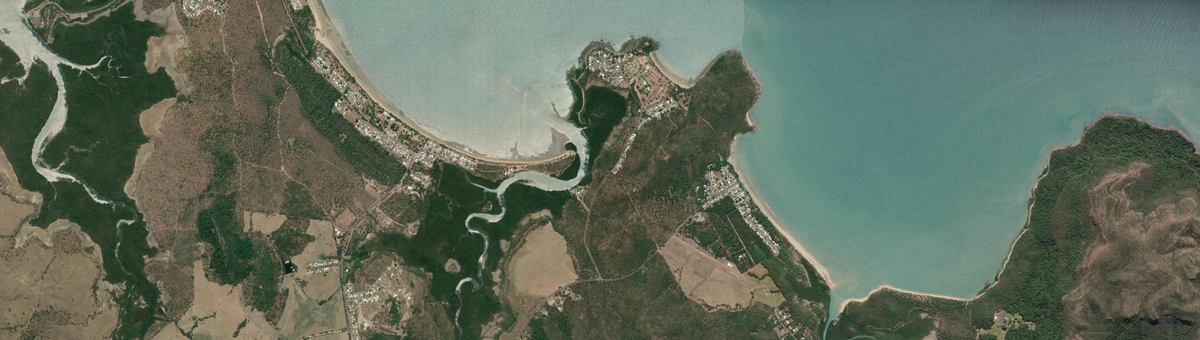 Aerial view of Haliday Bay, QLD