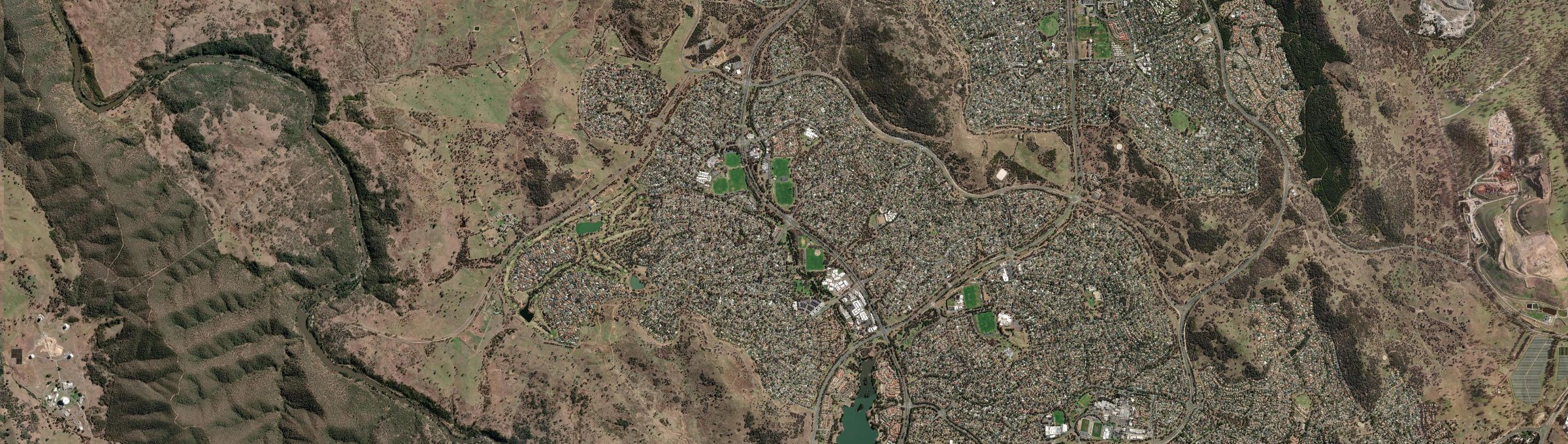 Aerial view of Kambah, ACT