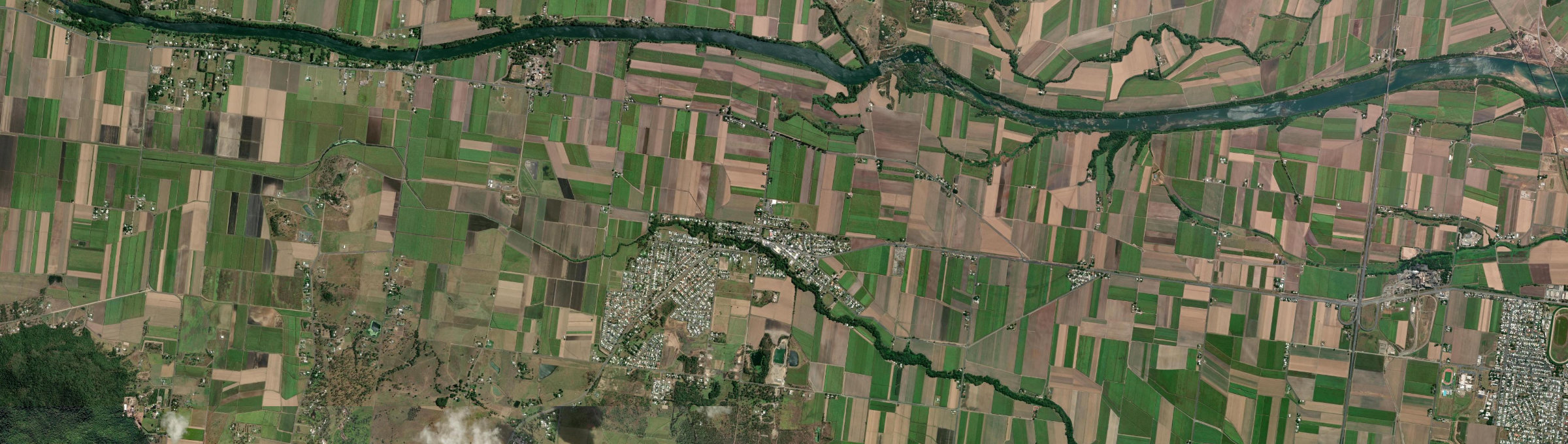 Aerial view of Walkerston, QLD