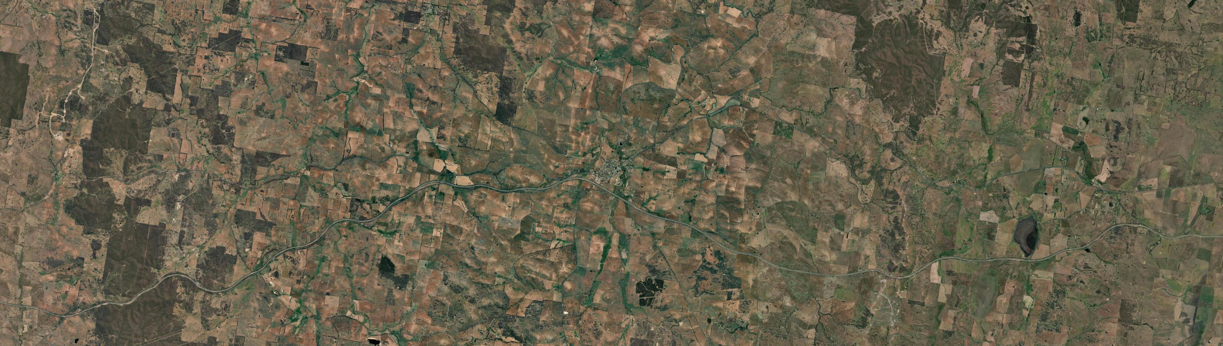 Aerial view of Gunning, NSW