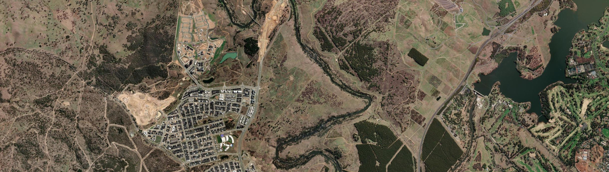 Aerial view of Molonglo, ACT