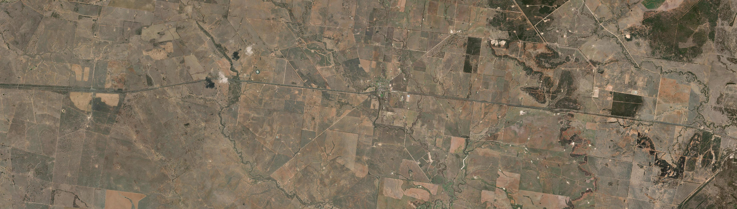 Aerial view of Wallumbilla, QLD